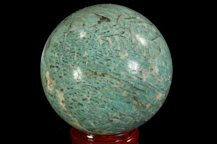 Polished Amazonite Crystal Sphere - Madagascar #78730